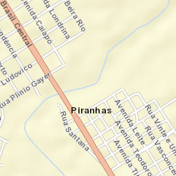 Piranhas Street Map