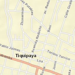 Tiquipaya Street Map