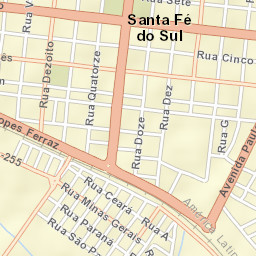 Santa Fé do Sul Street Map