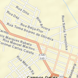 Campos Gerais Street Map