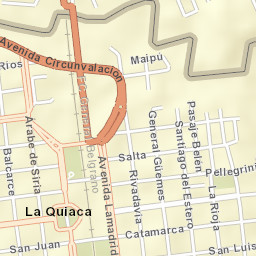 La Quiaca Street Map