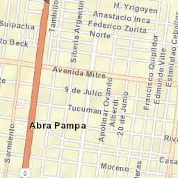 Abra Pampa Street Map