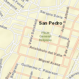 San Pedro de Jujuy Street Map