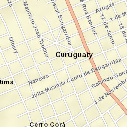 San Isidro de Curuguaty Street Map