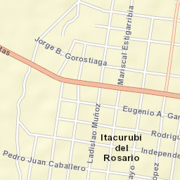Itacurubí del Rosario Street Map