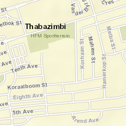 Thabazimbi Street Map