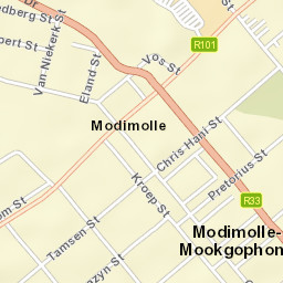 Modimolle Street Map