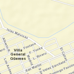 Villa General Guemes Street Map