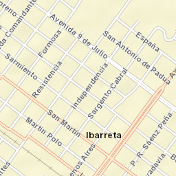 Ibarreta Street Map