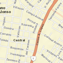 Mariano Roque Alonso Street Map
