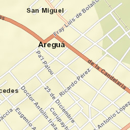 Areguá Street Map