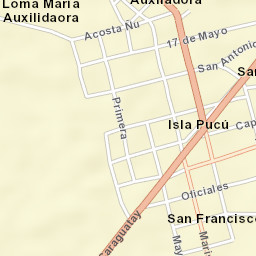 Isla Pucú Street Map