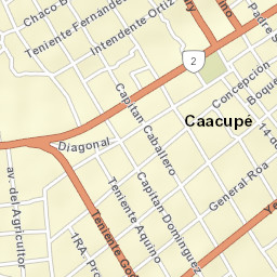 Caacupé Street Map
