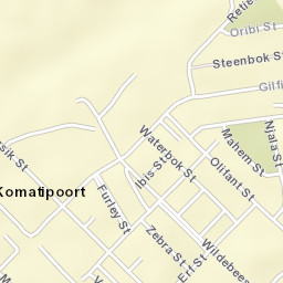 Komatipoort Street Map