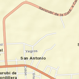 Itacurubí de la Cordillera Street Map