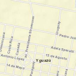 Yguazú Street Map