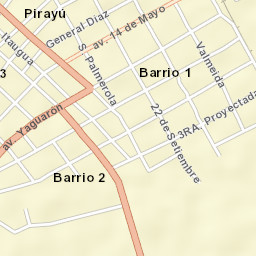 Pirayú Street Map
