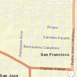 Yaguarón Street Map