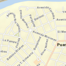 Puerto Iguazú Street Map