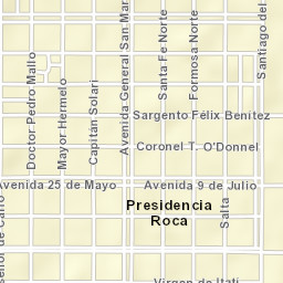 Presidencia Roca Street Map