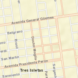 Tres Isletas Street Map