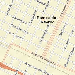 Pampa del Infierno Street Map