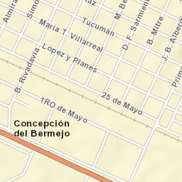 Concepción del Bermejo Street Map