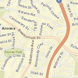 Aroona Street Map