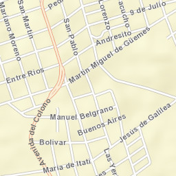 Dos de Mayo Street Map