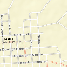 Jesús Street Map