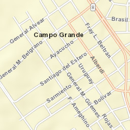 Campo Grande Street Map