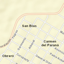 Carmen del Paraná Street Map