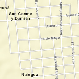 San Cosme y Damián Street Map