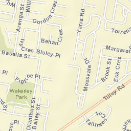 Wakerley Street Map