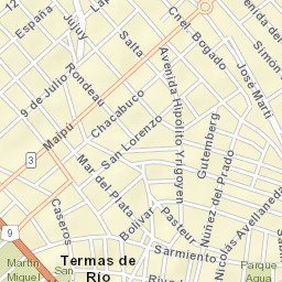 Termas de Río Hondo Street Map