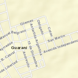Guaraní Street Map