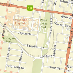 South Toowoomba Street Map