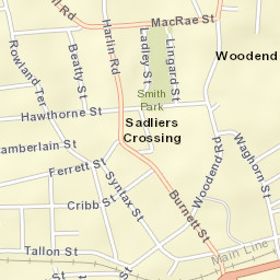 Sadliers Crossing Street Map