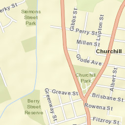 Churchill Street Map