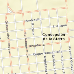 Concepción de la Sierra Street Map
