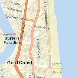 Surfers Paradise Street Map