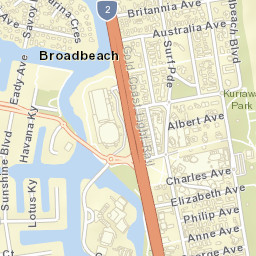 Broadbeach Street Map