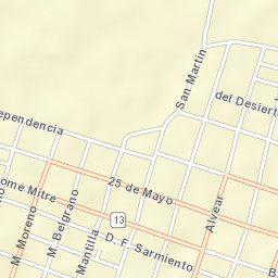 Saladas Street Map