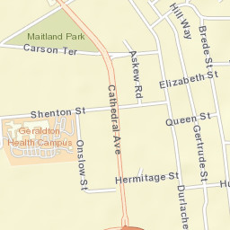 Geraldton city centre Street Map