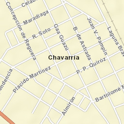 Chavarría Street Map