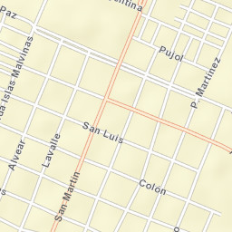 Santa Lucía Street Map