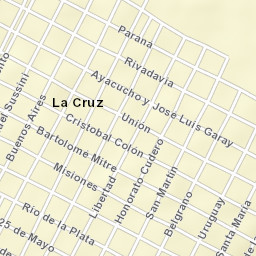 La Cruz Street Map