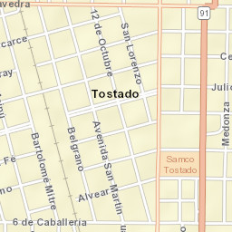 Tostado Street Map