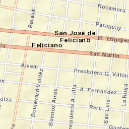 San José de Feliciano Street Map