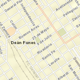 Deán Funes Street Map